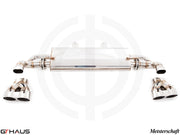 Premium exhaust system for Mercedes-Benz X166 GL-Class GL500/550, featuring stainless steel construction and quad tips.