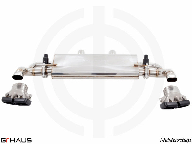 Premium performance exhaust system for Mercedes-Benz X166 GL63 AMG, featuring stainless steel construction and electronic valve control.