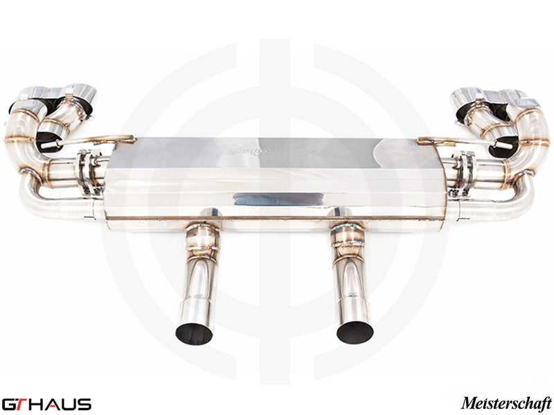 Premium exhaust system for Mercedes-Benz X166 GL63 AMG, featuring dual tips and high-performance design.
