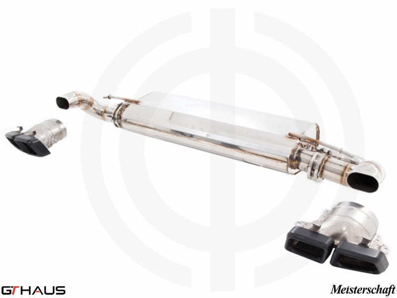 Premium exhaust system for Mercedes-Benz X166 GL63 AMG, featuring stainless steel construction and electronic valve control.