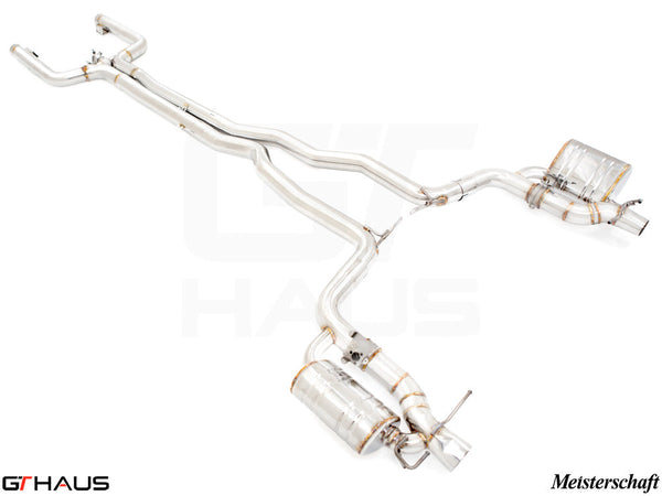 Premium performance exhaust system for Mercedes-Benz X290 GT63S AMG V8 Twin Turbo, featuring stainless steel construction.