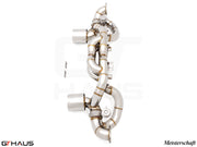 Premium performance exhaust system for Porsche 718 Cayman GT4RS, featuring T304 stainless steel construction and precision design.