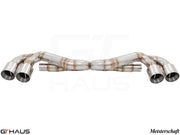 Premium performance exhaust system for Porsche 911 Turbo/Turbo S (991 Chassis) featuring stainless steel construction.