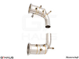 Premium stainless steel down pipes for Porsche 911 (992 Chassis) 2019-2024 with OBD2 and 400 CEL sport cats.