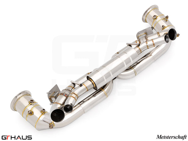Premium stainless steel exhaust system for Porsche 911 (992 Chassis) Dakar, enhancing performance and sound.
