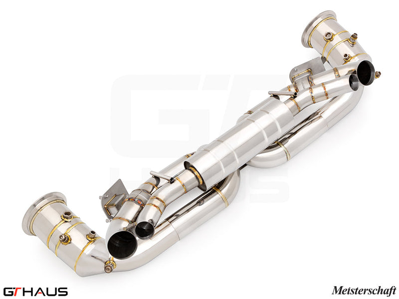 Premium stainless steel exhaust system for Porsche 911 (992 Chassis) Dakar, enhancing performance and sound.