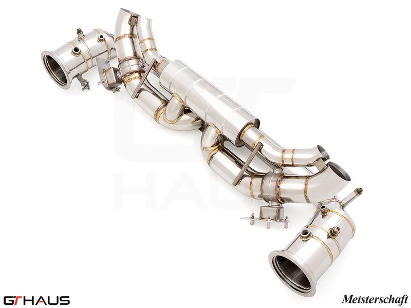 Premium exhaust system for Porsche 911 (992 Chassis) Dakar, featuring stainless steel construction and advanced design.
