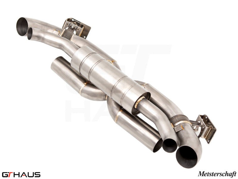 Premium exhaust system for Porsche 911 (992 Chassis) Dakar, featuring stainless steel construction and optimized performance.