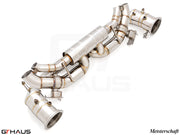 Premium stainless steel exhaust system for Porsche 911 (992 Chassis) GTS, enhancing performance and sound.