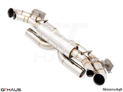 Premium performance exhaust system for Porsche 911 (992 Chassis) GTS, featuring stainless steel construction and precision design.