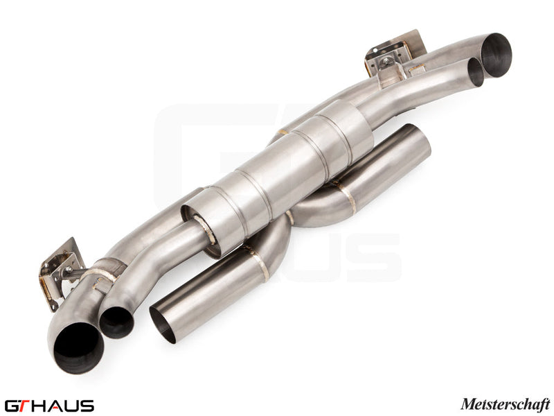 Premium performance exhaust system for Porsche 911 (992 Chassis) GTS, featuring stainless steel construction and advanced design.