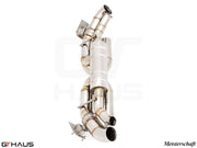 Premium performance exhaust system for Porsche 911 Turbo/Turbo S/Sport Classic, featuring stainless steel construction.