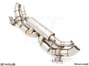 Premium stainless steel exhaust system for Porsche 911 Turbo/Turbo S/Sport Classic, enhancing performance and sound.