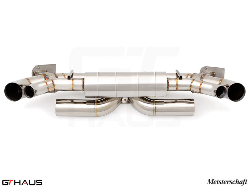 Premium stainless steel exhaust system for Porsche 911 Turbo/Turbo S/Sport Classic, enhancing performance and sound.