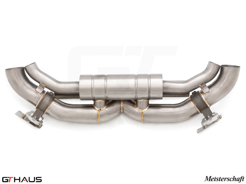 Premium stainless steel exhaust system for Porsche 911 Turbo/Turbo S/Sport Classic, enhancing performance and sound.