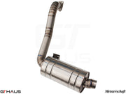 Premium exhaust system for Porsche 987 Cayman/S (2006-2008), featuring stainless steel construction and enhanced performance.