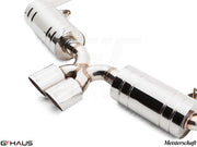 Premium exhaust system for Porsche 987.2 Boxster/S/RS, featuring polished stainless steel and dual tips for enhanced performance.