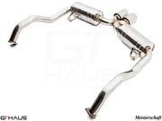 Premium exhaust system for Porsche 987.2 Boxster/S/RS (2009-2012), featuring polished stainless steel for enhanced performance.