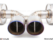 Premium exhaust tips for Porsche 987.2 Boxster/S/RS, designed for enhanced performance and sound.