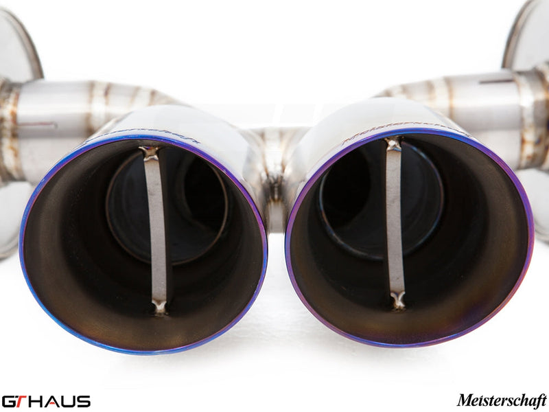 Premium exhaust tips for Porsche 987.2 Boxster/S/RS, featuring a sleek design and durable stainless steel construction.