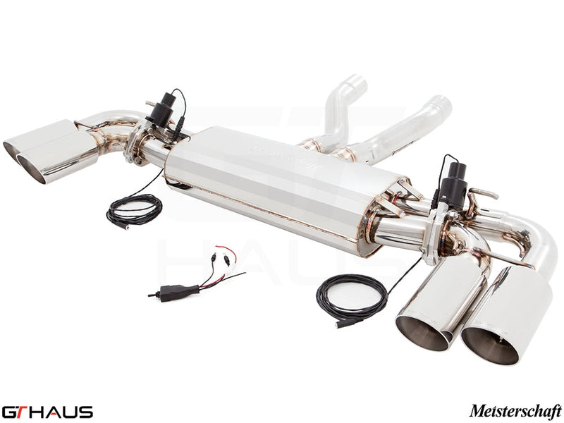 Premium exhaust system for Porsche Cayenne V8 (2011+) featuring stainless steel construction and electronic valve control.