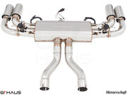 Premium Meisterschaft exhaust system for Porsche Cayenne V8 (2011+) featuring T304 stainless steel and electronic valve control.
