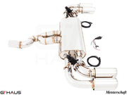 Premium performance exhaust system for 2011+ Porsche Cayenne TDI, featuring stainless steel construction and electronic valve control.