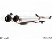 Premium exhaust system for 2015+ Porsche Cayenne V8, featuring dual tips and electronic valve control for enhanced performance.