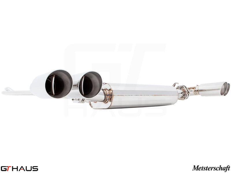 Premium exhaust system for 2015+ Porsche Cayenne V8, featuring dual tips and high-quality stainless steel construction.