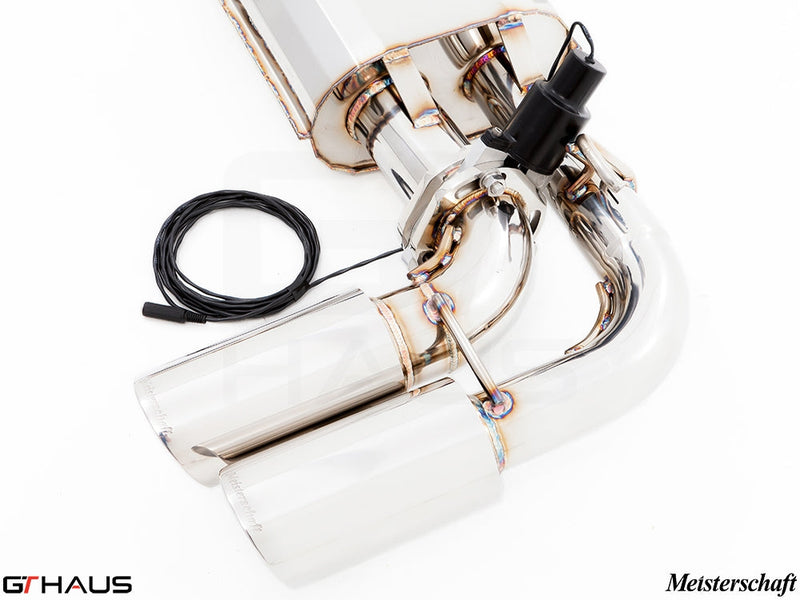 Premium performance exhaust system for Porsche Cayenne TDI, featuring stainless steel construction and electronic valve control.