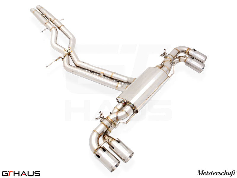 Premium performance exhaust system for Porsche Cayenne SUV/Coupe (2019-2023) featuring T304 stainless steel construction.