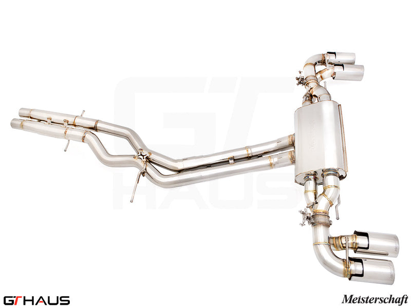 Premium performance exhaust system for Porsche Cayenne SUV/Coupe (2019-2023) featuring stainless steel construction.