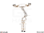 Premium exhaust system for Porsche Cayenne SUV/Coupe (2019-2023) featuring T304 stainless steel and electronic valve control.