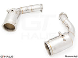 Premium down pipes for Porsche Cayenne SUV/Coupe (2019-2023) featuring 400 CEL sport cats for enhanced performance.