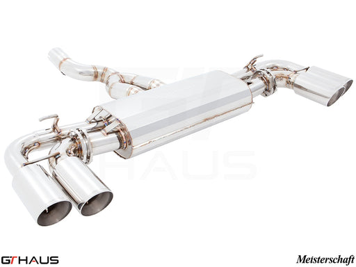 Premium stainless steel exhaust system for Porsche Cayenne SUV/Coupe V6 Turbo (2019-2023) with dual tips.