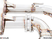 Premium performance exhaust system for Porsche Cayenne SUV/Coupe (2019-2023) featuring high-quality stainless steel construction.