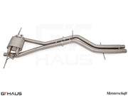 Premium performance exhaust system for 2022-2023 Porsche Cayenne Turbo GT, featuring stainless steel construction and valve control.