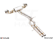 Premium performance exhaust system for 2024+ Porsche Cayenne SUV/Coupe V8 Turbo, featuring stainless steel construction.