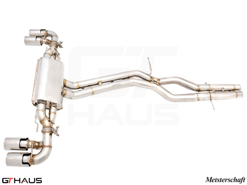 Premium performance exhaust system for 2024+ Porsche Cayenne SUV/Coupe, enhancing sound and efficiency with stainless steel construction.