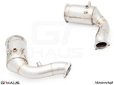 Premium down pipes for 2024+ Porsche Cayenne SUV/Coupe, featuring 400 CEL sport cats for enhanced performance.