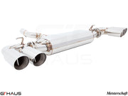 Premium exhaust system for 2024+ Porsche Cayenne SUV/Coupe V6 Turbo, featuring dual polished tips and advanced design.