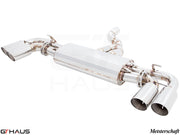 Premium Meisterschaft exhaust system for 2024+ Porsche Cayenne SUV/Coupe V6 Turbo, featuring stainless steel construction.