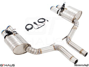 Premium exhaust system for Porsche Panamera Sedan 970 V6 3.6L, featuring stainless steel construction and electronic valve control.