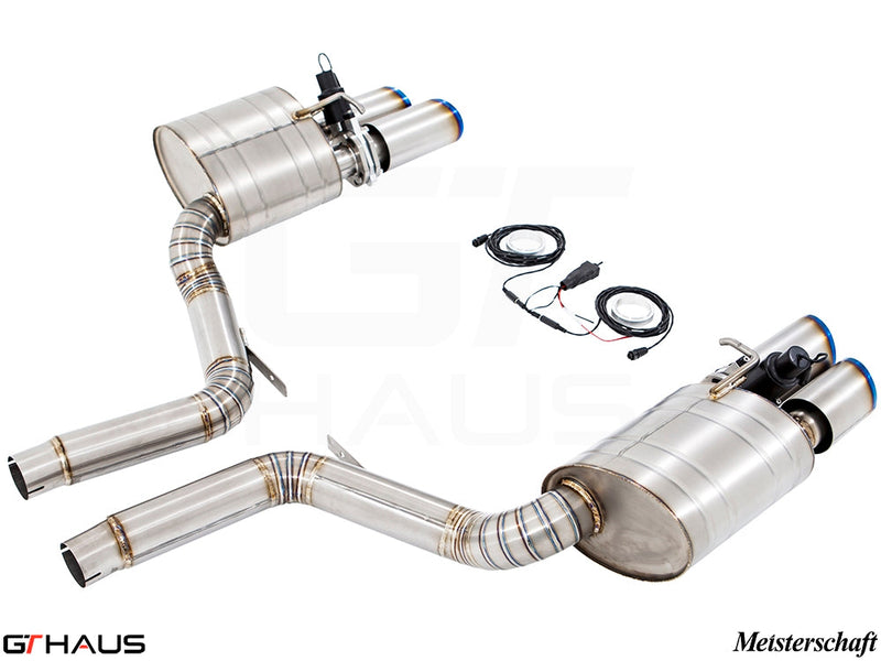 Premium exhaust system for Porsche Panamera Sedan 970 V6 3.6L, featuring stainless steel construction and electronic valve control.
