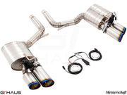 Premium performance exhaust system for Porsche Panamera Sedan 970 V6 3.6L, featuring electronic valve control and stainless steel construction.
