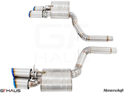 Premium exhaust system for Porsche Panamera Sedan 970 V6 3.6L, featuring stainless steel construction and dual tips.