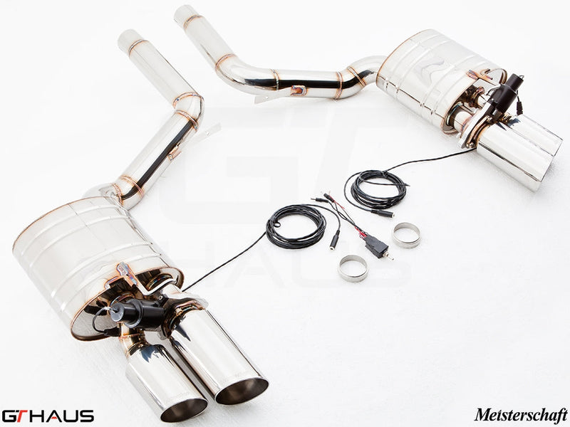Premium performance exhaust system for Porsche Panamera Sedan 970 V6 Diesel, featuring electronic valve control and stainless steel construction.