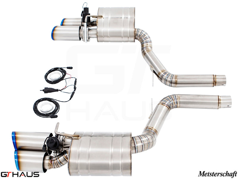 Premium Meisterschaft exhaust system for Porsche Panamera 970 V6 Diesel, featuring stainless steel construction and electronic valve control.