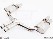 Premium Meisterschaft exhaust system for Porsche Panamera 970 V8 models, enhancing performance and sound.