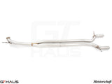 Premium cat-back LSR bolt-on pipes for Porsche Panamera Sedan 971 V6 models (2017-2023) by Meisterschaft.